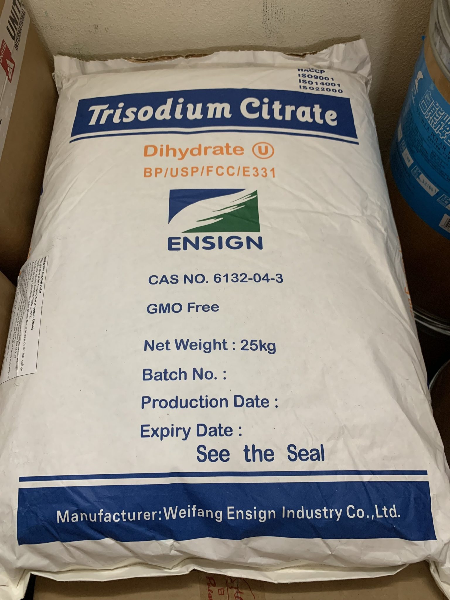 Citrate De Sodium E331 (Citrate Trisodique) - 10 KG - Pur, Pour Alimentation Ou Laboratoire - Neuf Sous Emballage